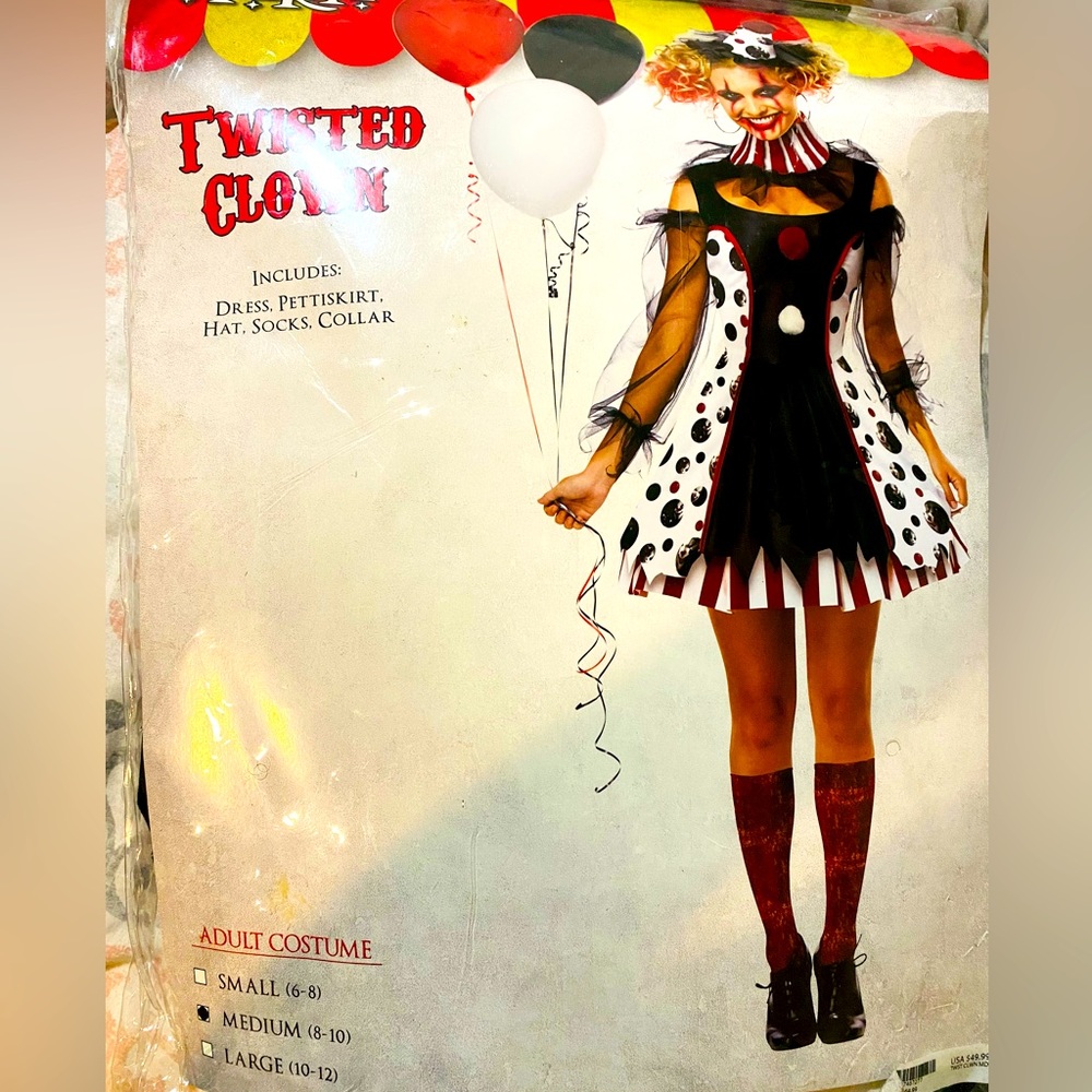 Adult Twisted Clown Costume